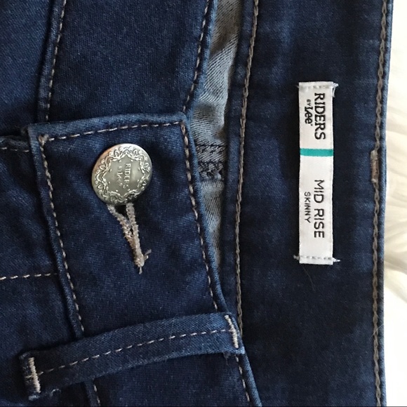 Riders by Lee Navy Blue Midrise Skinny Size 8 - Picture 3 of 6